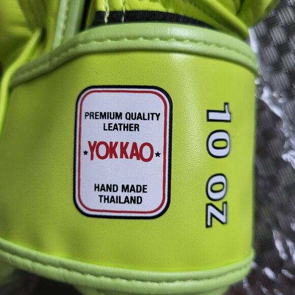 "YOKKAO" - Boxing Gloves 10oz / Unisex / 100% Genuine Cowhide Leather - Picture 10 of 12